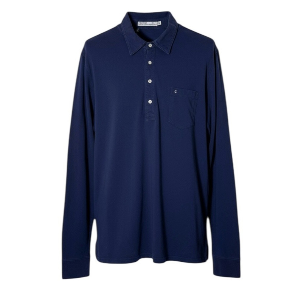 Criquet 100% Organic Cotton Long Sleeve Polo Navy‎ Blue Size XXL